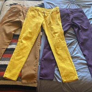 Lot of 2 democracy pair pants, yellow pants for FREE! Yellow  fit like size 2